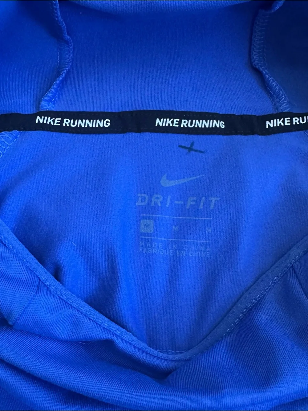 Nike Women's Dri-Fit Element Running Hoodie Activewear Top Blue Medium EUC